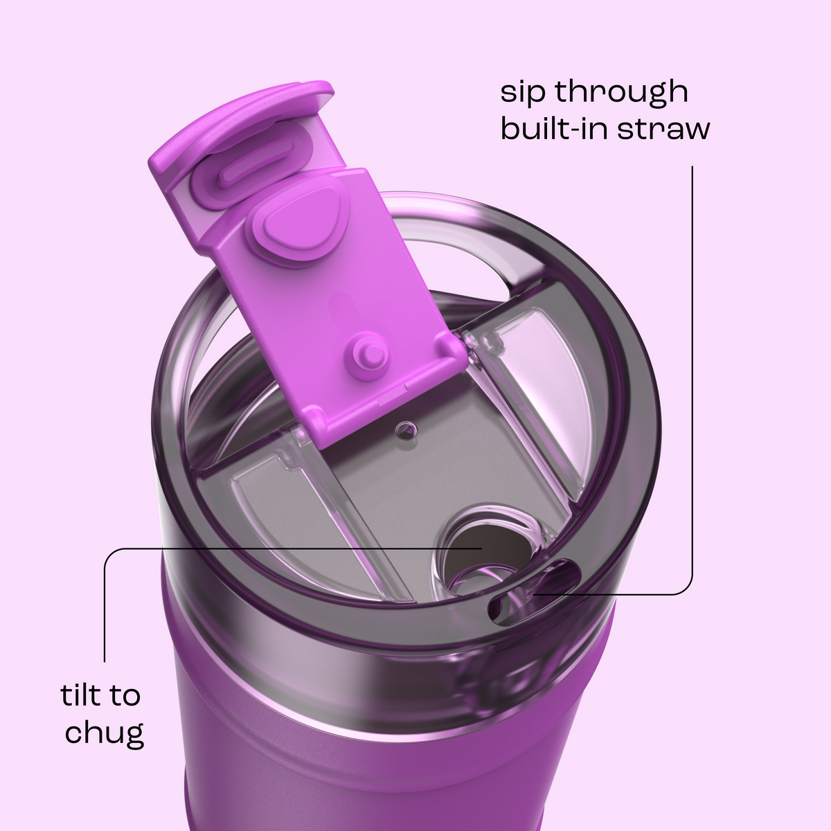 bubba 18 oz DualSip Insulated Stainless Steel Water Bottle - Mood Booster - US 4296