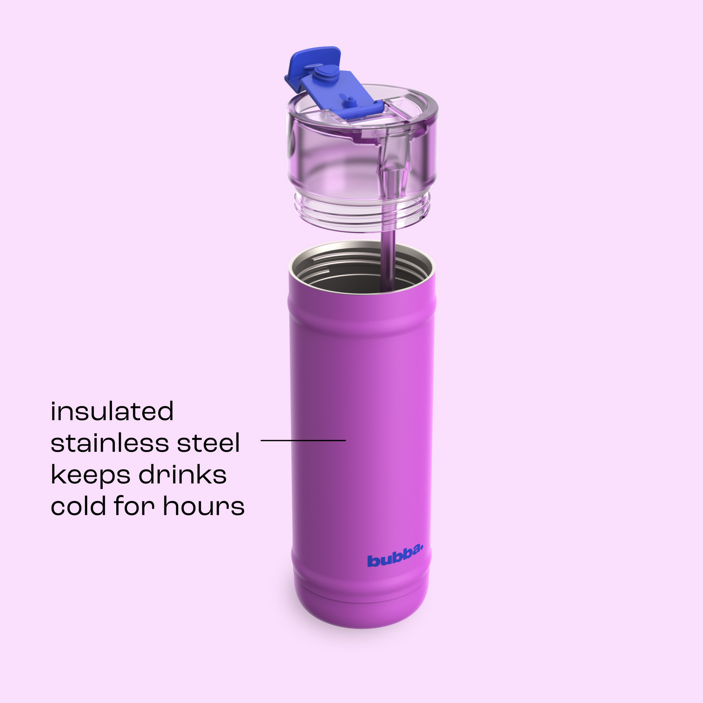 bubba 32 oz DualSip Insulated Stainless Steel Water Bottle - Mood Booster - US 6389