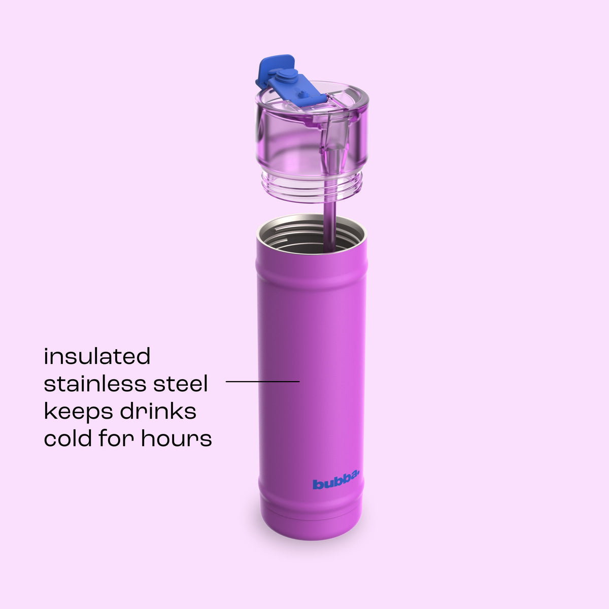 bubba 24 oz DualSip Insulated Stainless Steel Water Bottle - Mood Booster - US 1550