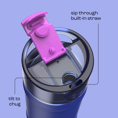 bubba 18 oz DualSip Insulated Stainless Steel Water Bottle - Ocean Energy - US 6438