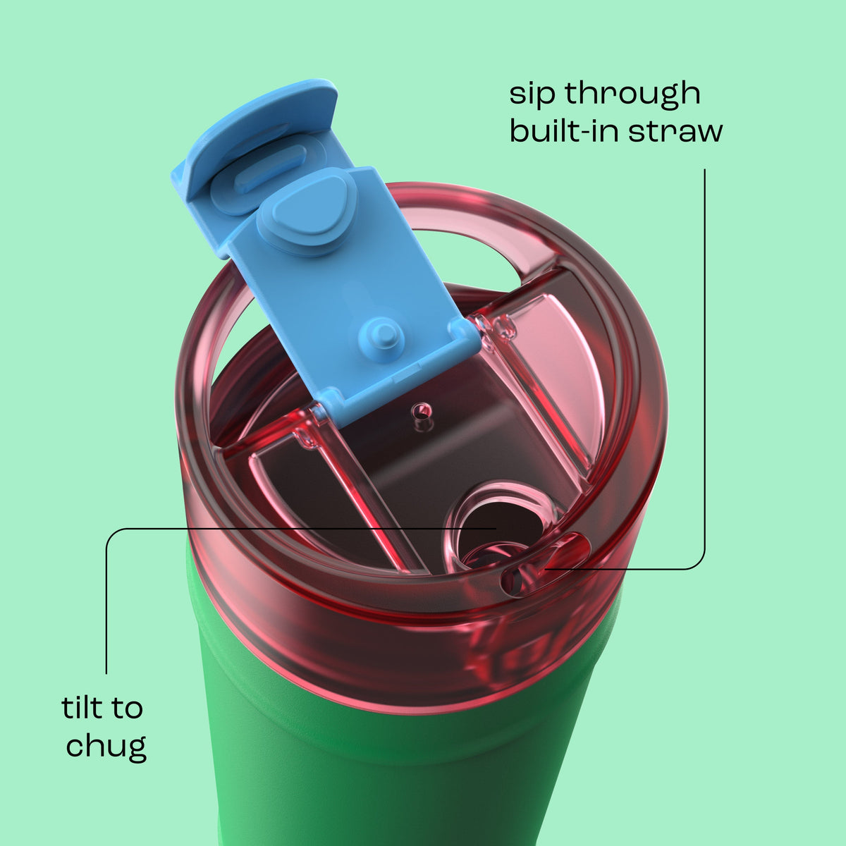 bubba 24 oz DualSip Insulated Stainless Steel Water Bottle - Fresh Serve - US 4224