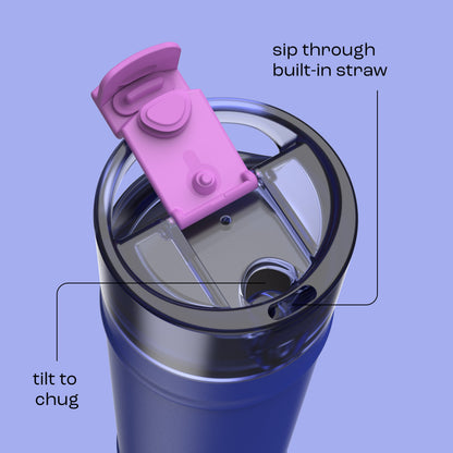bubba 24 oz DualSip Insulated Stainless Steel Water Bottle - Ocean Energy - US 4426